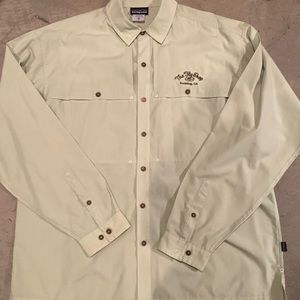 Patagonia XL light green fishing shirt.